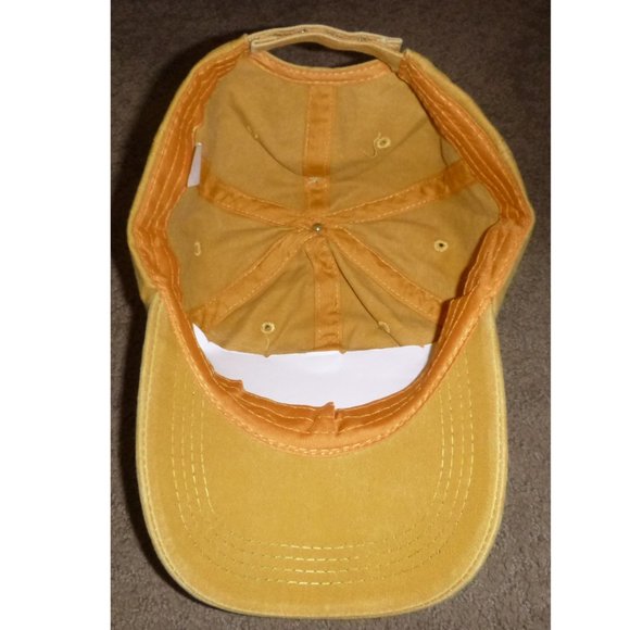 Womens Falls Creek AMERICAN FLAG Gold Cotton Baseball Cap Hat OSFM NWT - Picture 3 of 3
